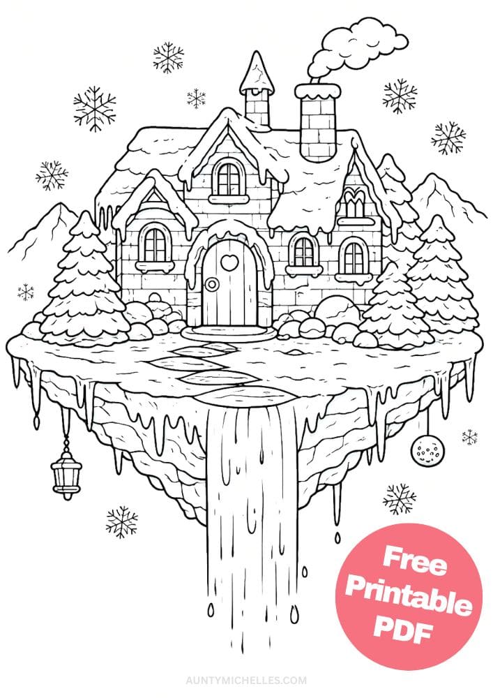 Free Printable House Coloring Pages for Kids Home Activities Colouring Sheets 19 Winter iceburg Ice