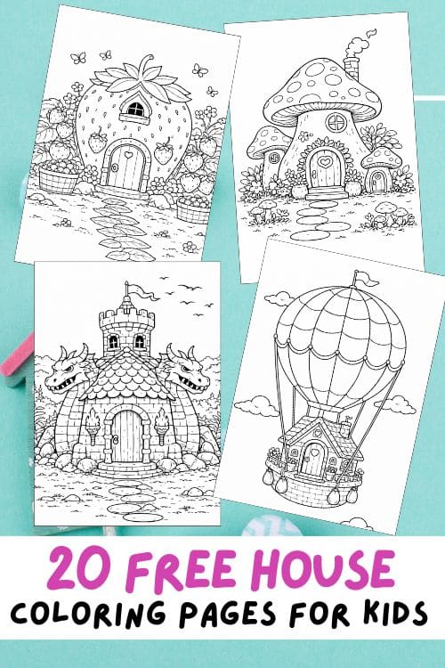 Free Printable House Coloring Pages for Kids - Aunty Michelle's