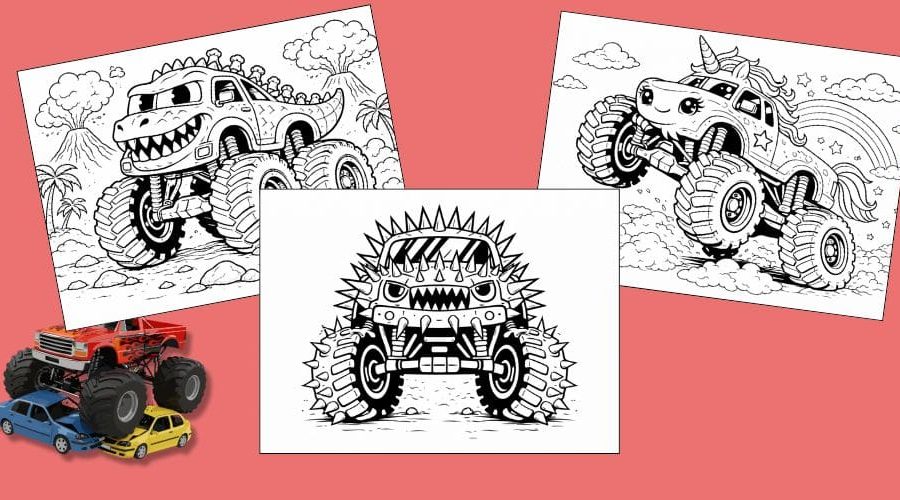 Free Printable Monster Truck Coloring Pages for Kids Activities Colouring Sheets blog feature