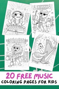Free Printable Music Coloring Pages for Kids, Musician Activities, Instrument  Colouring Sheets, Musical Printable PDF, Band, Concert, Rock, Pop, Jazz, Classical, Blues, Country, Regae 
