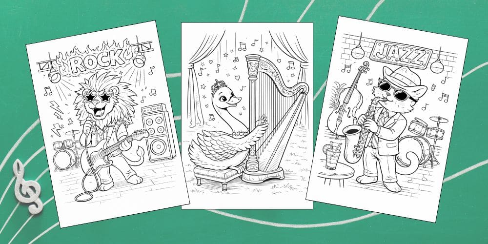 Free Printable Music Coloring Pages for Kids Musician Instrument Activities Colouring Sheets blog feature