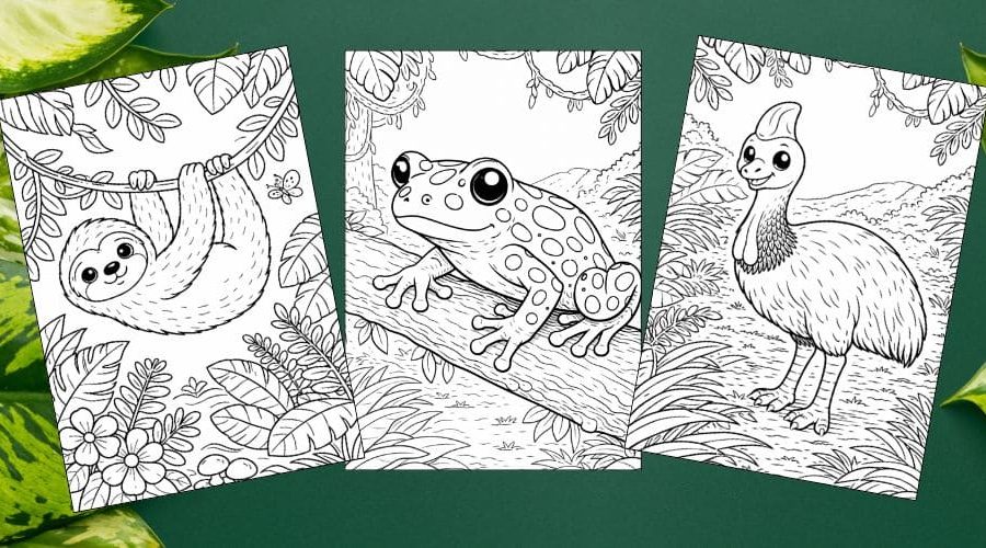 Free Printable Rainforest Coloring Pages for Kids Animal Nature Activities Colouring Sheets blog feature