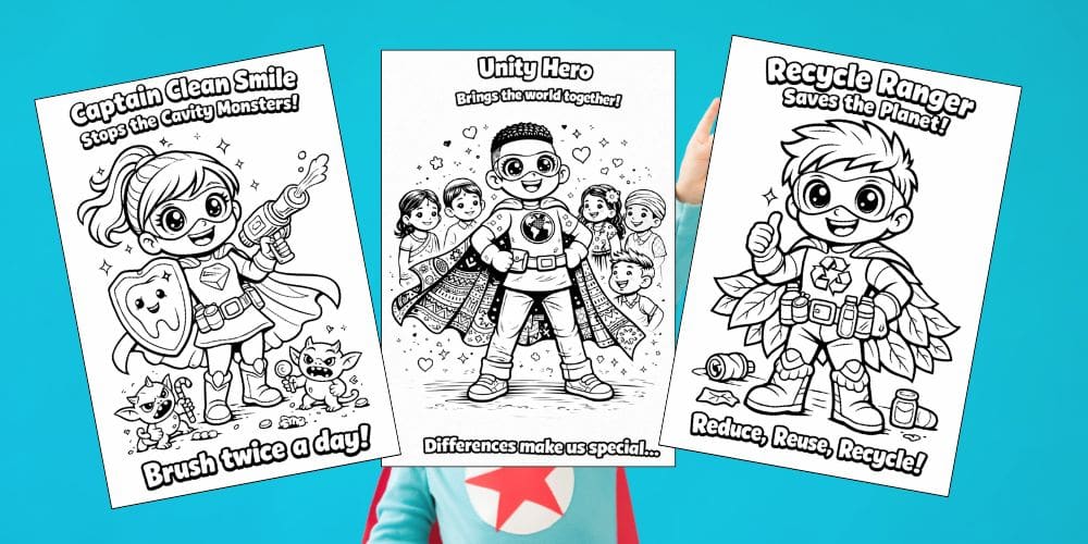 Free Printable Superhero Coloring Pages for Kids Super Power Activities Colouring Sheets blog feature