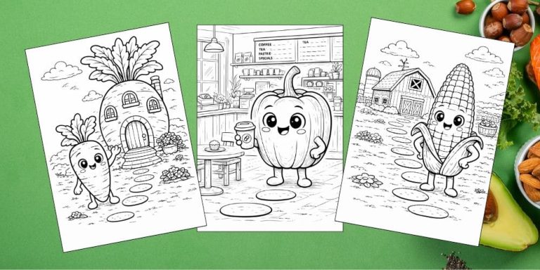 Free Printable Vegetable Coloring Pages for Kids Food Village Activities Colouring Sheets blog feature