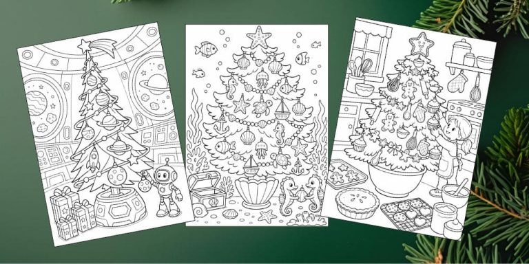 free printable christmas tree coloring pages for kids