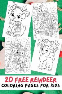 Free printable reindeer coloring pages for kids, reindeer coloring book, winter printouts, Christmas activities, colouring print sheets, animal lover, reindeer, snow, spring, ice skating, snowman, autumn